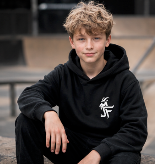 Smith & Feeble X Series Junior Hoodie | Pink & Green Goat