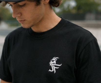 Smith & Feeble Classic Embroidered Tee | Heavyweight Cotton
