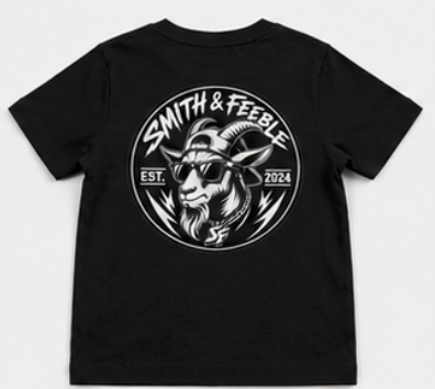 Smith & Feeble Junior Classic Tee | Embroidered Front & Back Print