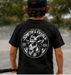 Smith & Feeble Junior Classic Tee | Embroidered Front & Back Print